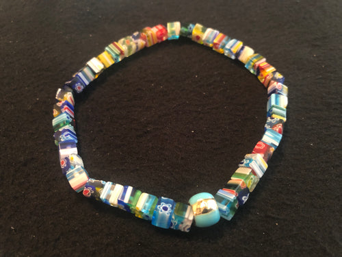 Light-Blue Cube Anklet