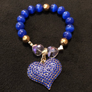 Royal Blue Gaudy Heart