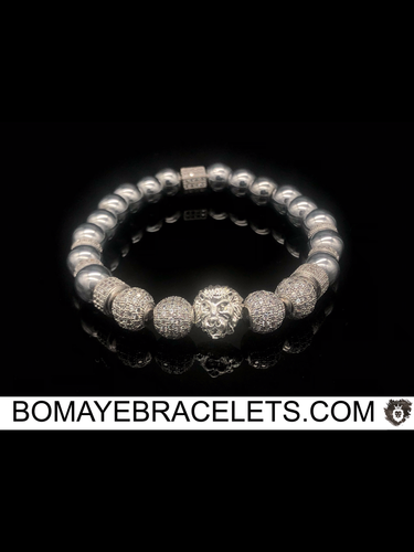 Bury Me In Silver Lion Bracelet