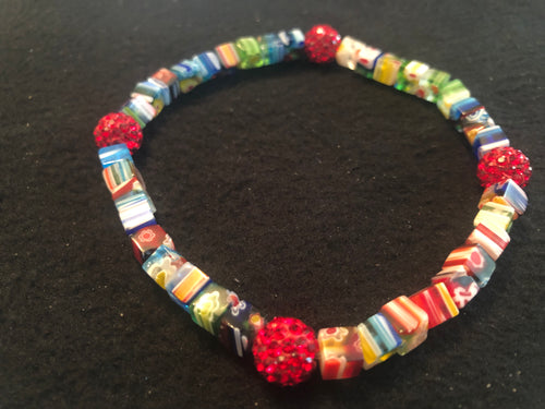 Four Winds Red Cube Anklet