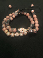 Load image into Gallery viewer, Pharaoh Stack Faceted Pink Zebra Jasper