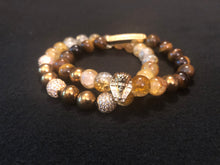 Load image into Gallery viewer, Pharaoh Stack Cognac Quartz &amp; Tigers Eye