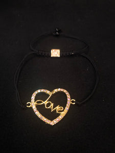 Lovely Heart Bracelet in Black