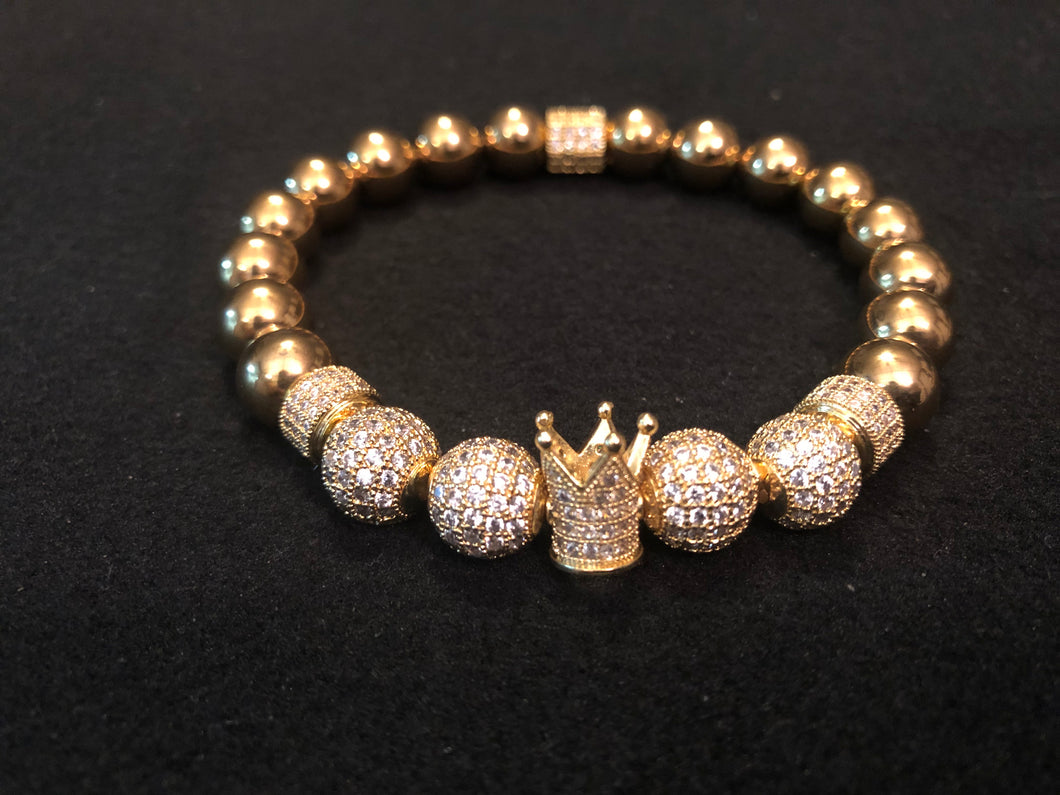 Bury Me In Gold Crown Bracelet