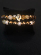 Load image into Gallery viewer, Pharaoh Stack Cognac Quartz &amp; Tigers Eye