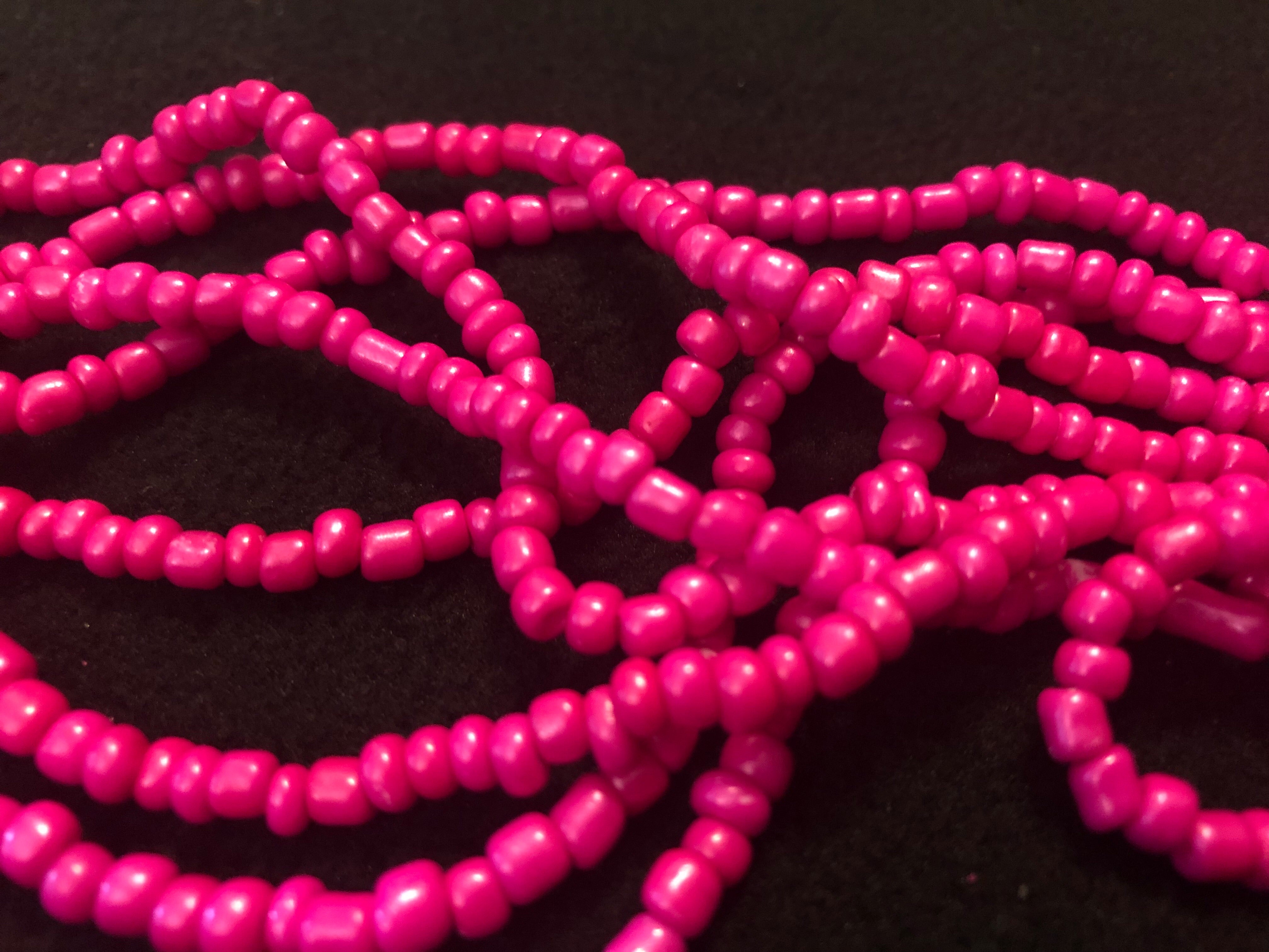 Hot Pink Waist Beads – Bomaye Bracelets & Accessories