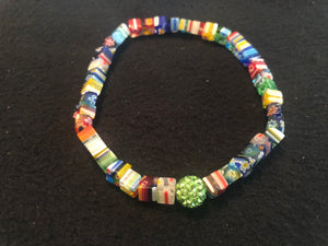 Green Cube Anklet