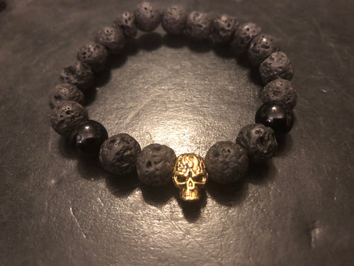 Carbon Skull Bracelet