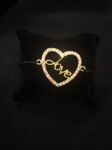 Lovely Heart Bracelet in Black