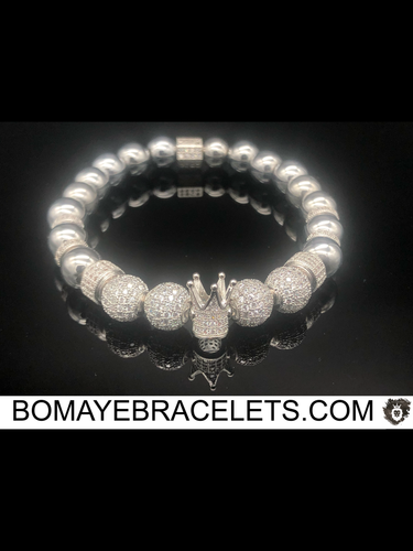 Bury Me In Silver Crown Bracelet