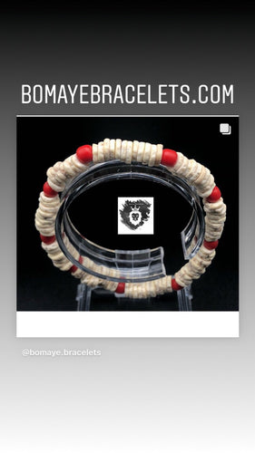 Ostrich Shell and Olodo Bracelet