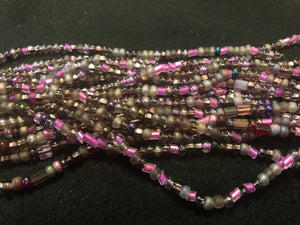 Purple Czech Waist Beads