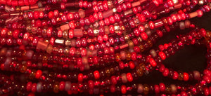 Red Czech Waist Beads